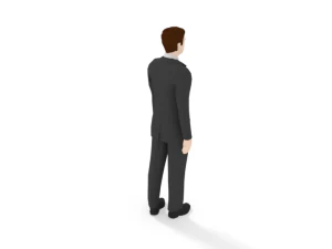 low poly buisness man 3D Model