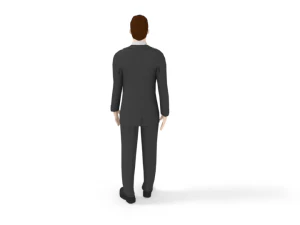 low poly buisness man 3D Model