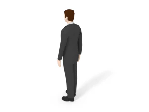 low poly buisness man 3D Model