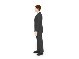 low poly buisness man 3D Model