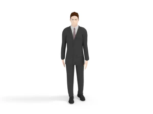 low poly buisness man 3D Model