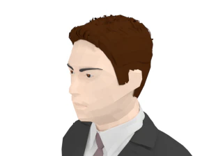 low poly buisness man 3D Model