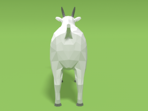 low poly cartoon goat 3D Модель