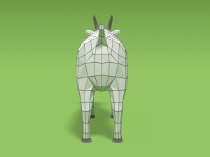 low poly cartoon goat 3D Модель