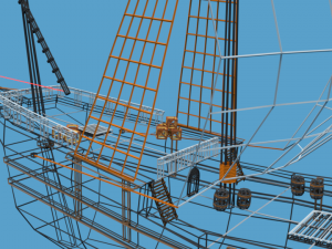 low poly cartoon pinta 1492 ship Modelo 3D