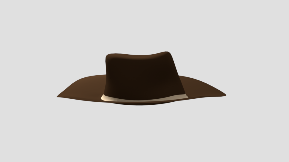 Low Poly Cartoon Cowboy Hat Free 3D Model in Clothing 3DExport
