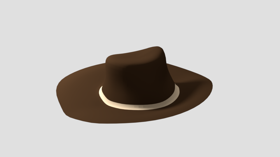 Low Poly Cartoon Cowboy Hat Free 3D Model in Clothing 3DExport