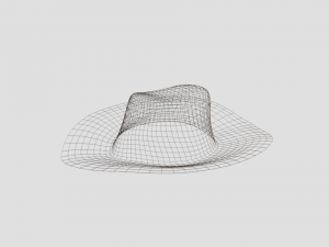 low poly cartoon cowboy hat Modèle 3D