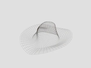 low poly cartoon cowboy hat 3D Model