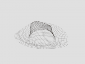 low poly cartoon cowboy hat Modèle 3D