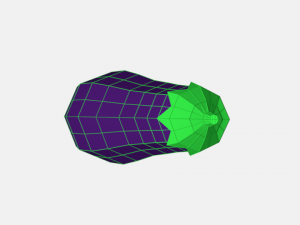 low poly cartoon eggplant Modelo 3D