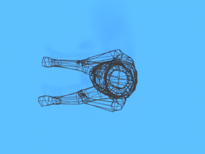 low poly baby sitting on the floor 3D Model