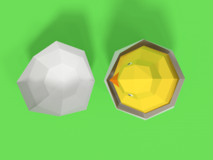 low poly cartoon chick 3D Model