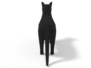low poly cartoon cat 3D Model