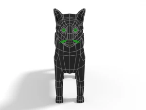low poly cartoon cat 3D Model