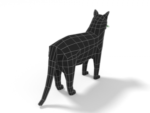 low poly cartoon cat 3D-Modell