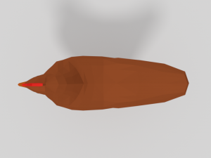 low poly cartoon chicken 3D Модель