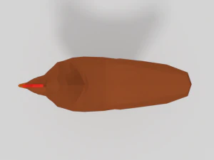 low poly cartoon chicken 3D Model