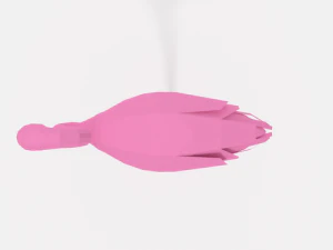 low poly cartoon flamingo 3D Model