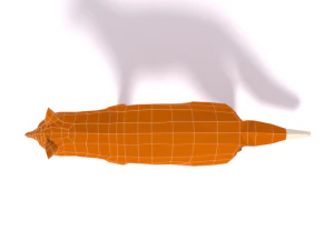 low poly cartoon fox 3D Model