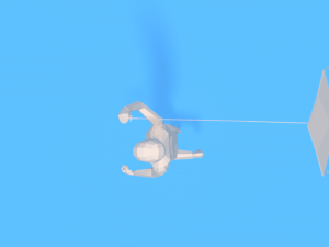 low poly kid running with a kite Modèle 3D