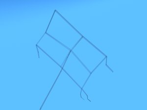low poly kid running with a kite Modèle 3D
