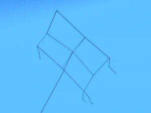 low poly kid running with a kite 3D Model