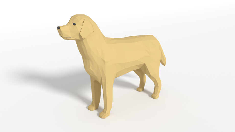Low Poly Cartoon Labrador 3d Model In Dog 3dexport