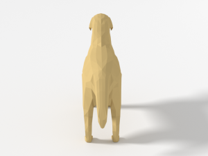low poly cartoon labrador 3Dモデル