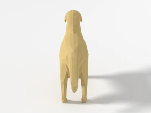 low poly cartoon labrador 3D Model