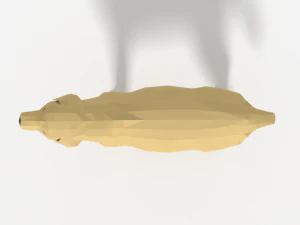 low poly cartoon labrador 3D Model