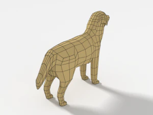 low poly cartoon labrador 3D Model