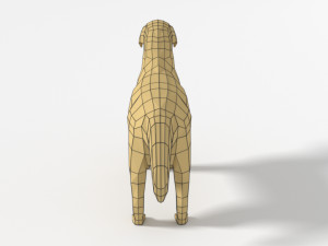low poly cartoon labrador 3Dモデル