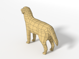 low poly cartoon labrador 3Dモデル
