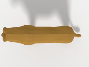 low poly cartoon female lion Model 3D