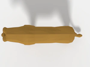 low poly cartoon female lion 3D Model