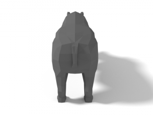 low poly cartoon rhinoceros 3D Модель