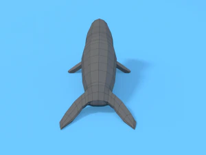 low poly cartoon seal 3D Model