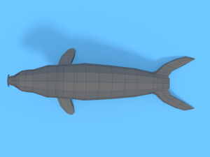 low poly cartoon seal 3D मॉडल