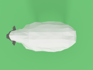 low poly cartoon sheep 3D Model
