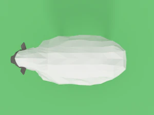 low poly cartoon sheep 3D Model