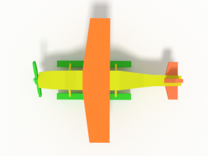 low poly cartoon hydroplane toy Modello 3D