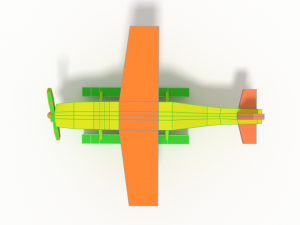 low poly cartoon hydroplane toy Modello 3D