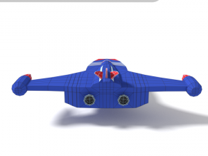 low poly cartoon god phoenix spaceship 3D Модель