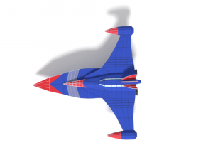 low poly cartoon god phoenix spaceship 3D Модель