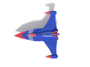 low poly cartoon god phoenix spaceship 3D Model