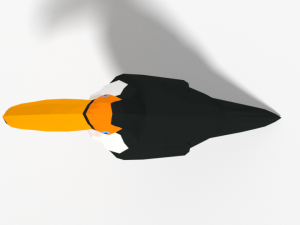 low poly cartoon toucan bird 3D Model
