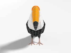 low poly cartoon toucan bird 3D Model