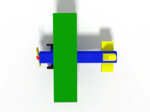 low poly cartoon biplane toy 3D Model