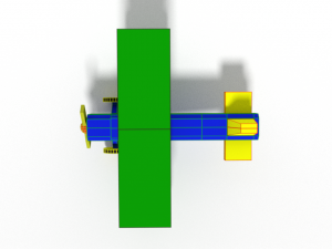 low poly cartoon biplane toy Modello 3D